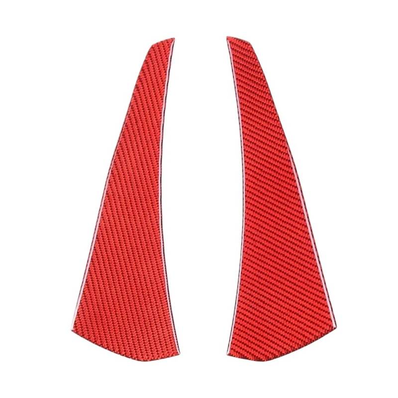 Xuanqingyi Store Kompatibel mit B*MW, kompatibel mit 3er-Serie E90 2005–2012, dekorativer Aufkleber for die hintere Auspufföffnung an der Seite, Innenausstattung aus weicher Kohlefaser(Red carbon fibe von SFHDFLUQ