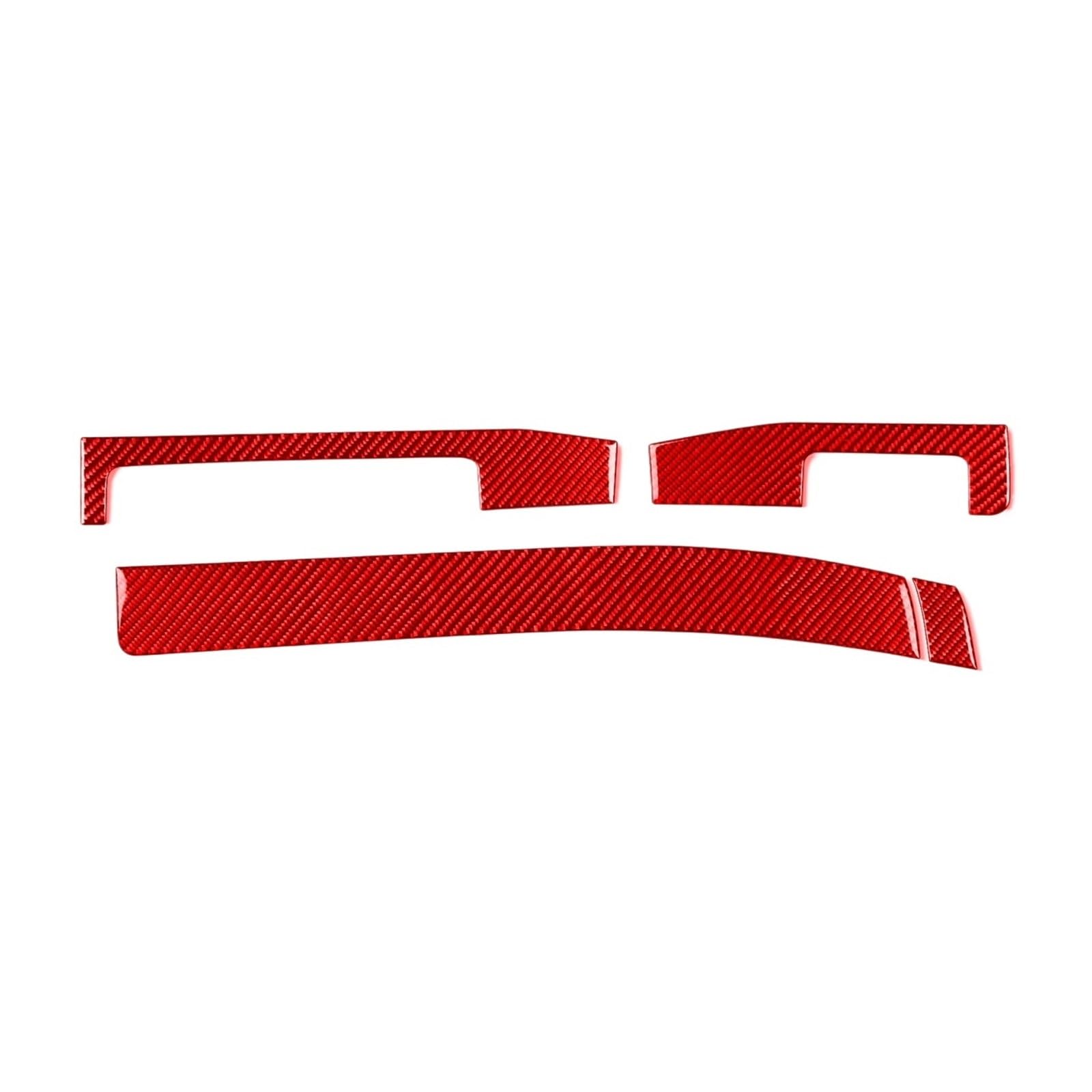 Xuanqingyi Store Kompatibel mit B*MW E46 1998-2005 Autozubehör Carbonfaser-Instrumententafel Mittelkonsolenverkleidung Verkleidung Innenaufkleber(4 Red RHD) von SFHDFLUQ