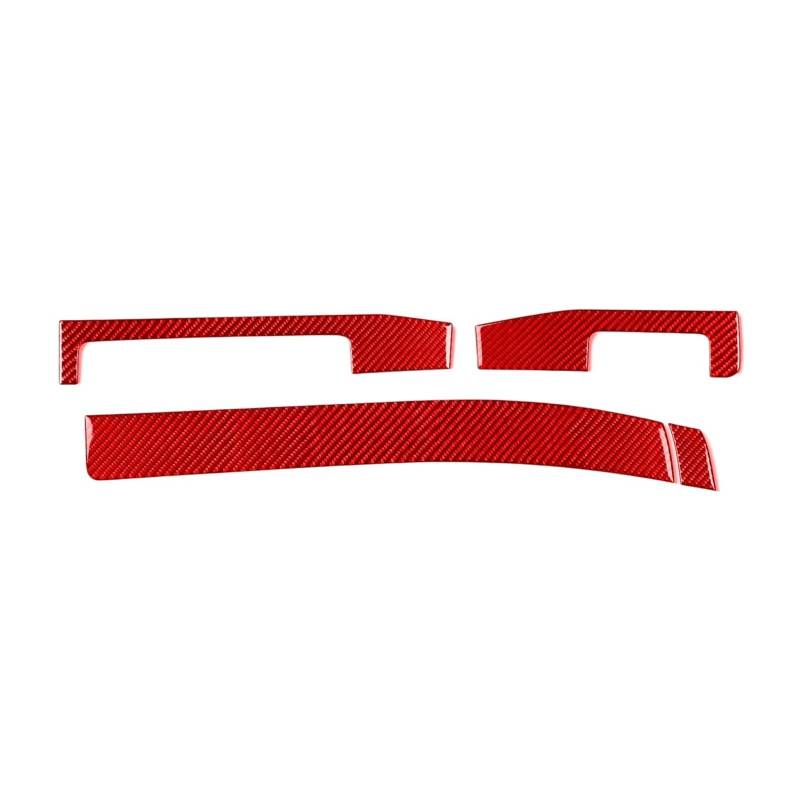 Xuanqingyi Store Kompatibel mit B*MW E46 1998-2005 Autozubehör Carbonfaser-Instrumententafel Mittelkonsolenverkleidung Verkleidung Innenaufkleber(4 Red RHD) von SFHDFLUQ