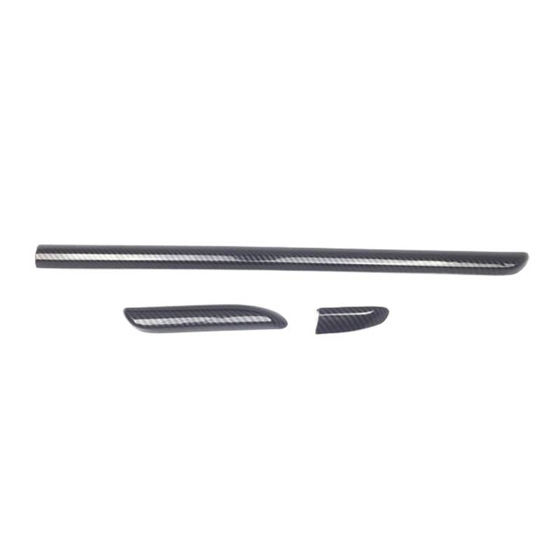 Xuanqingyi Store Rote Zierleisten for die Mittelkonsole im Armaturenbrett, ABS, Autotür-Dekorationsaufkleber, Kohlefaser-Stil, kompatibel mit A3 8V S3 2014–2020(A LHD) von SFHDFLUQ