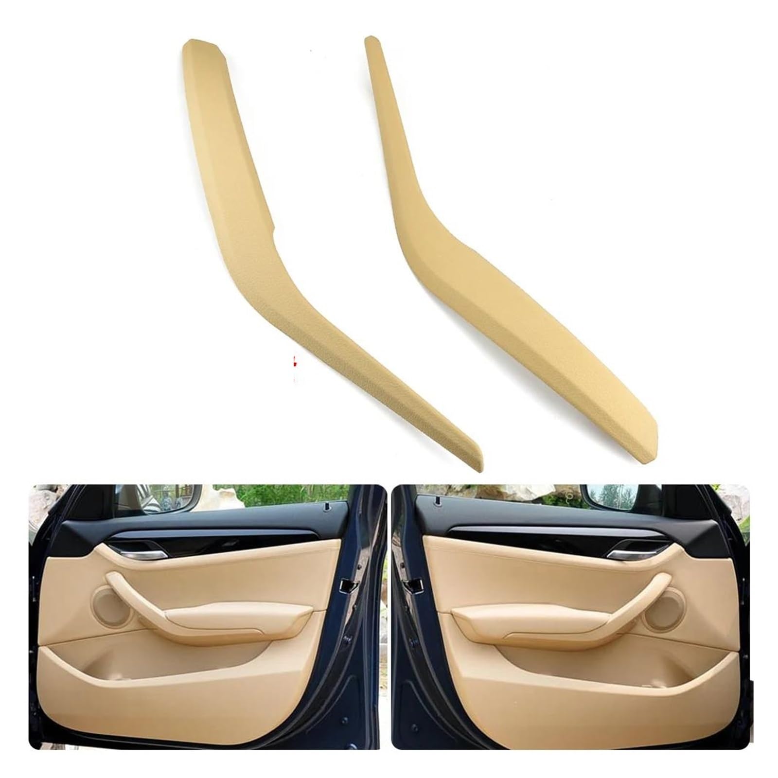 Türgriff Innen Verbesserte Auto-Innentür-Armlehne Links rechts äußere Abdeckungsverkleidung für X1 E84 2010 2011 2012 2013 2014 2015 2016 Innentürgriffabdeckung(Beige-2PCs) von SFIFHSKFH