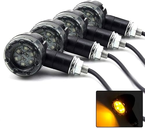 SFONIA 4pcs Motorrad Blinker Licht 13LED 12V Blinkerleuchten Motorrad Blinker Licht Wasserdicht Universal Scooter Quad Cruiser Off Road von SFONIA