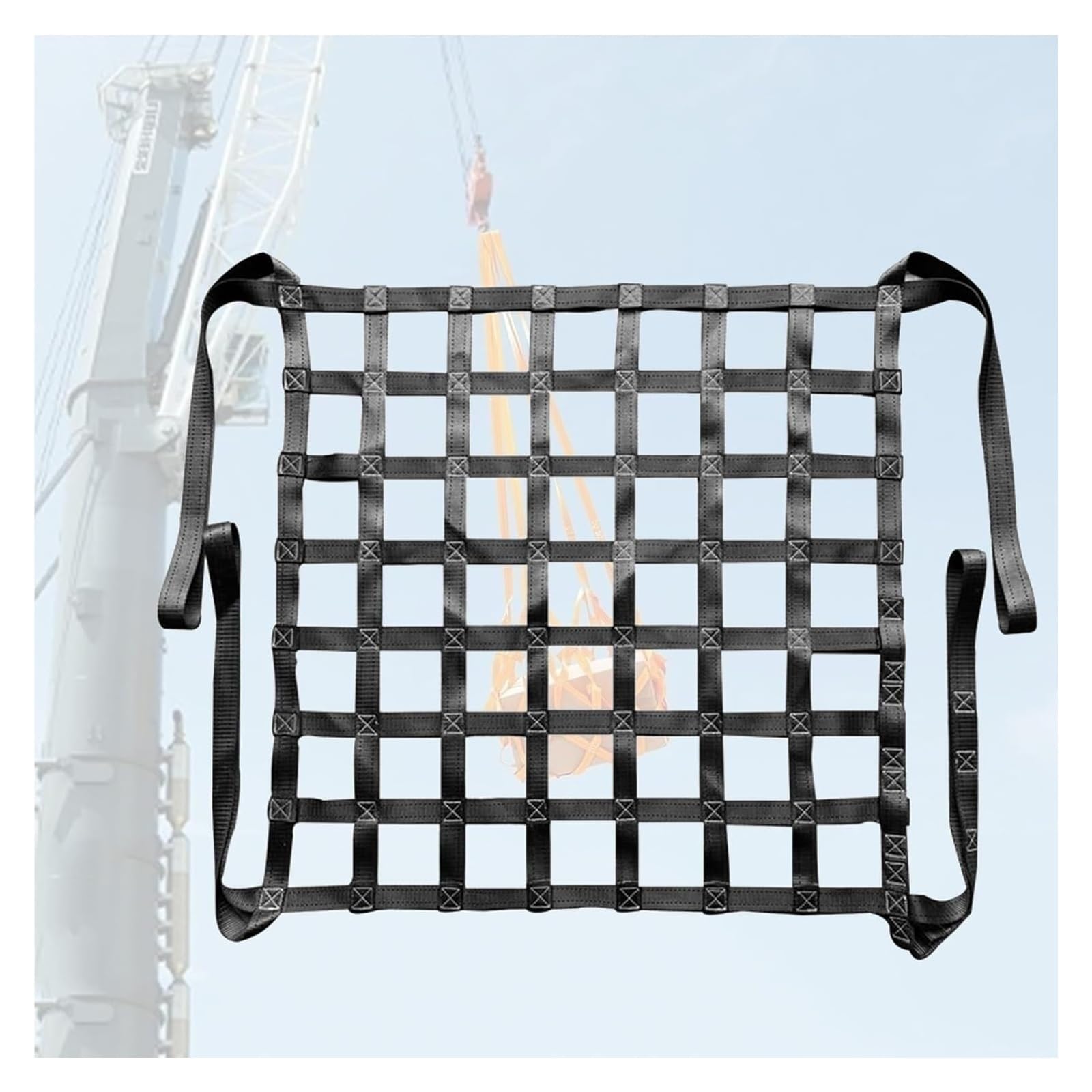 Fracht Heben Netz， Frachthängenetz, Hebenetzgurte, Frachtnetzhebezeug, reißfestes, Starkes, tragendes Sicherheitsnetz, Frachtnetz for die Ladefläche(3 X 3M/Mesh 20cm/Load 3.5t) von SFQEVHRZ