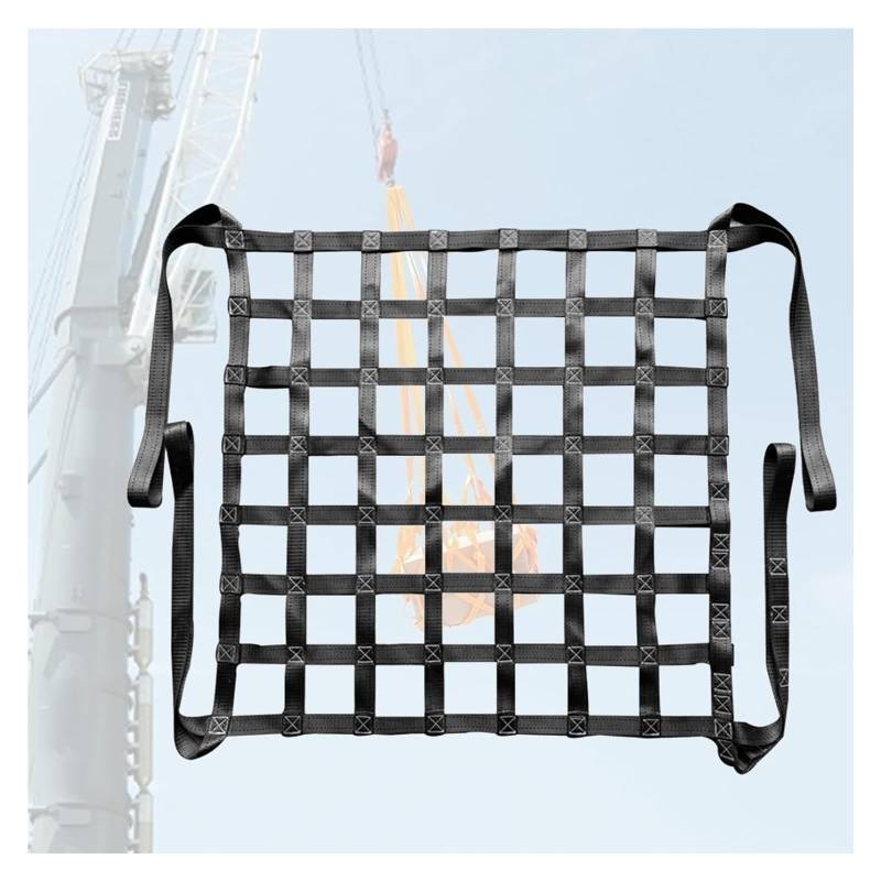 Fracht Heben Netz， Frachthängenetz, Hebenetzgurte, Frachtnetzhebezeug, reißfestes, Starkes, tragendes Sicherheitsnetz, Frachtnetz for die Ladefläche(3 X 3M/Mesh 20cm/Load 3.5t) von SFQEVHRZ