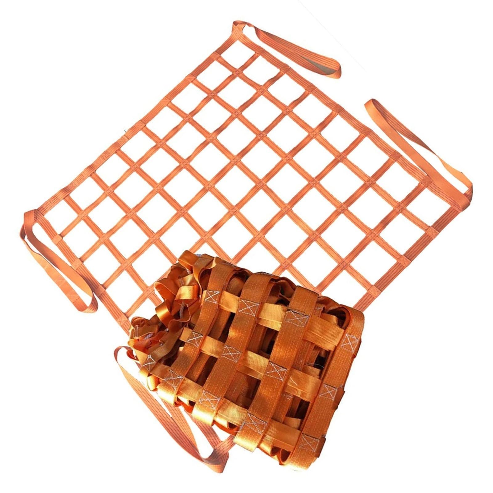 Fracht Heben Netz， Hebenetzgurte - Hebeschlingennetze for Frachten, flaches Hebenetz aus Polyester, Sicherheits-Hebehängenetz, Tragkraft 0,3–3,5 Tonnen(4 X 4M/Mesh 20cm/Load 3.5t) von SFQEVHRZ