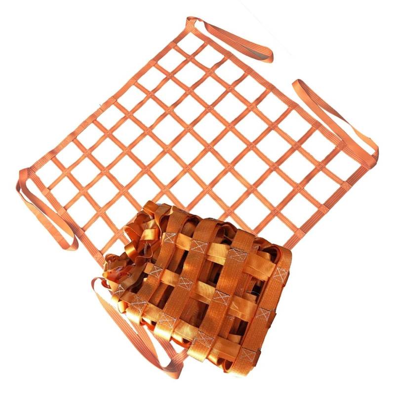 Fracht Heben Netz， Hebenetzgurte - Hebeschlingennetze for Frachten, flaches Hebenetz aus Polyester, Sicherheits-Hebehängenetz, Tragkraft 0,3–3,5 Tonnen(4 X 4M/Mesh 20cm/Load 3.5t) von SFQEVHRZ