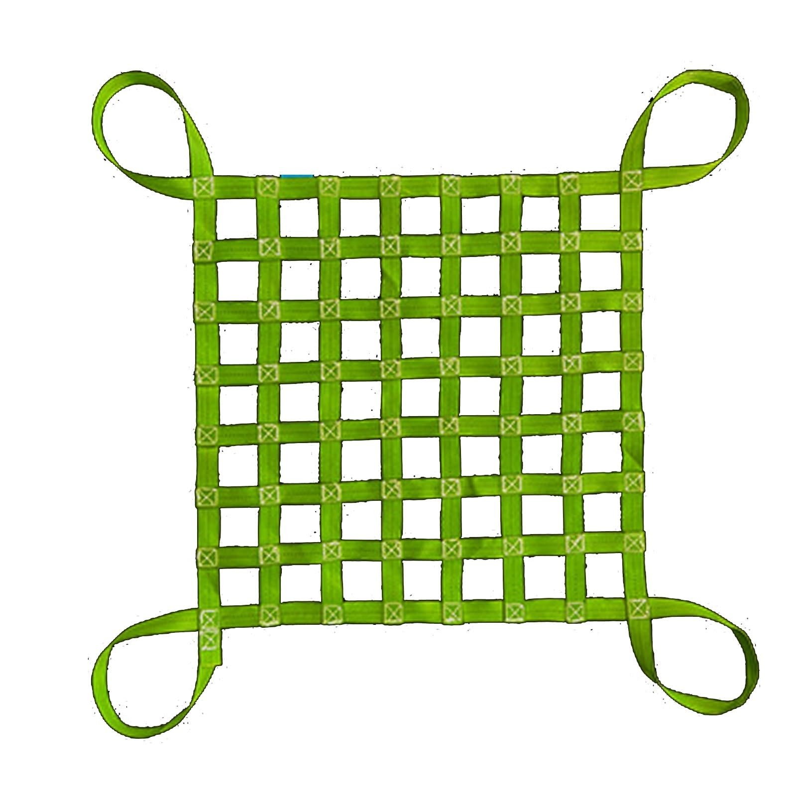 Fracht Heben Netz， Polyester-Frachthebenetz, Bungee-Frachtnetz, for Hafen-, Fracht- und Baumaterial-Handhabungsgurte, Tragkraft 0,3–3,5 Tonnen(2 X 2M/Mesh 15cm/Load 2.5t) von SFQEVHRZ