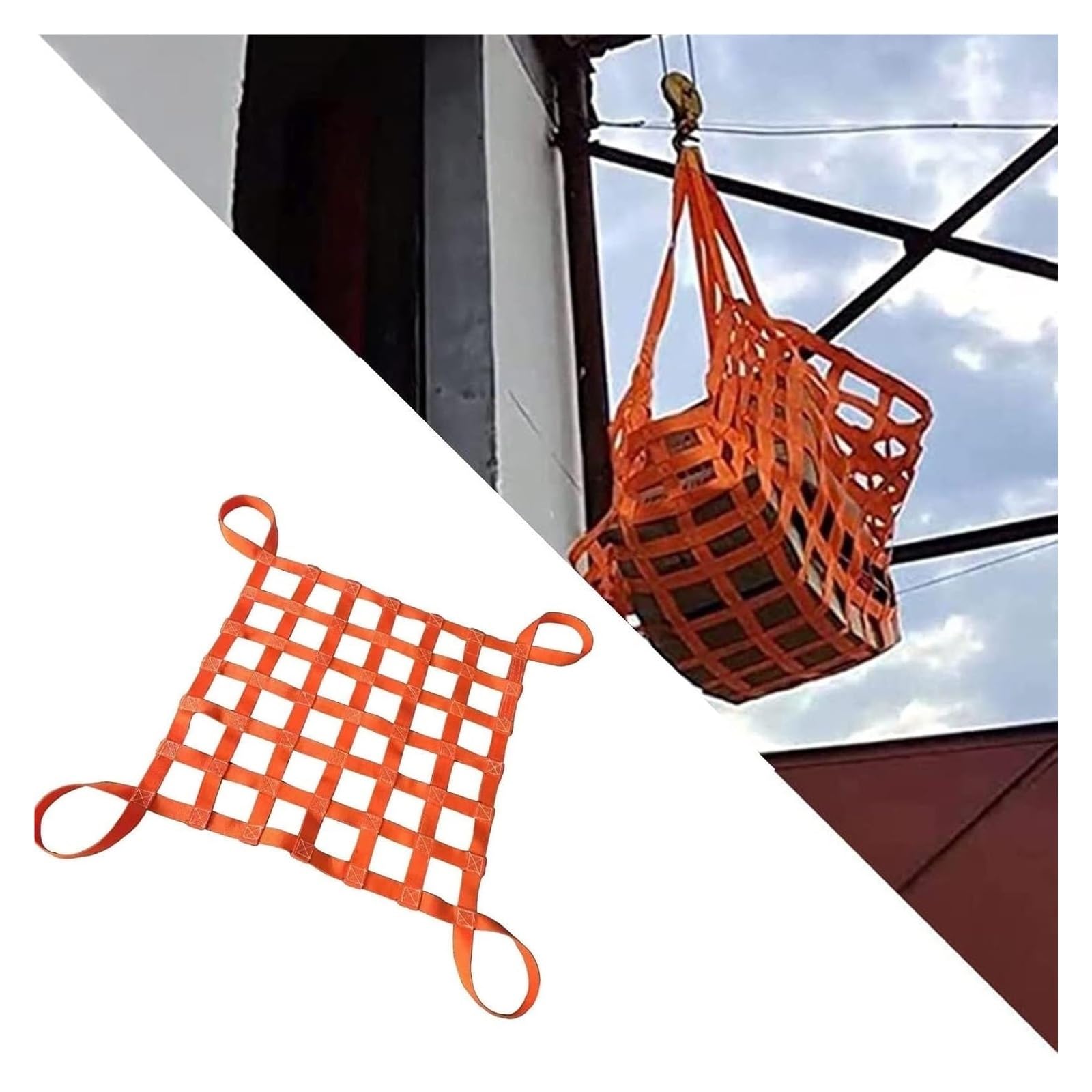 Fracht Heben Netz， Sicherheits-Hebenetz aus Nylon for Aufhängen, Hebenetz for Hebevorrichtungen von Baudocks, erweitertes Kletterseilnetz for Spiele im Freien(2 X 2M/Mesh 15cm/Load 2.5t) von SFQEVHRZ