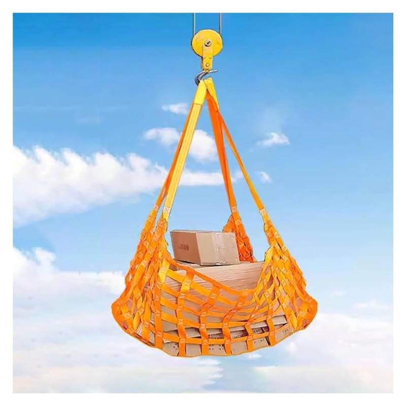 Fracht Heben Netz， Tragkraft 0,3–3,5 Tonnen, Reißfestigkeit mit 10 cm quadratischer Masche, Hebevorrichtung for Ladungsnetz, reißfestes, stark belastbares Sicherheitsnetz(2 X 2M/Mesh 15cm/Load 2t) von SFQEVHRZ