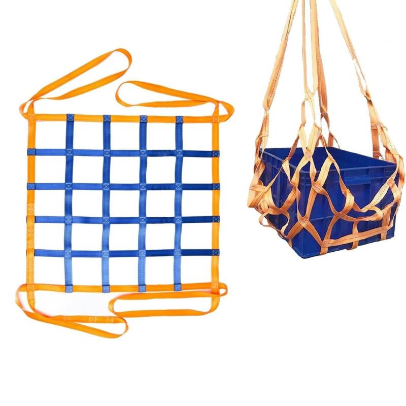 Fracht Heben Netz， Tragkraft 0,3–3,5 Tonnen, Reißfestigkeit mit 10 cm quadratischer Masche, Hebevorrichtung for Ladungsnetz, reißfestes, stark belastbares Sicherheitsnetz(4 X 4M/Mesh 15cm/Load 2.5t) von SFQEVHRZ