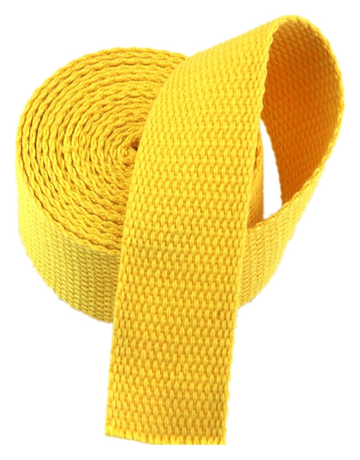 Nylon Gurtband， 20 mm, 25 mm, 38 mm, 50 mm, 5 Yards, Baumwollgurtband for Taschen, Rucksäcke, Gepäck-/Frachtgurte(Giallo,50MM) von SFQEVHRZ