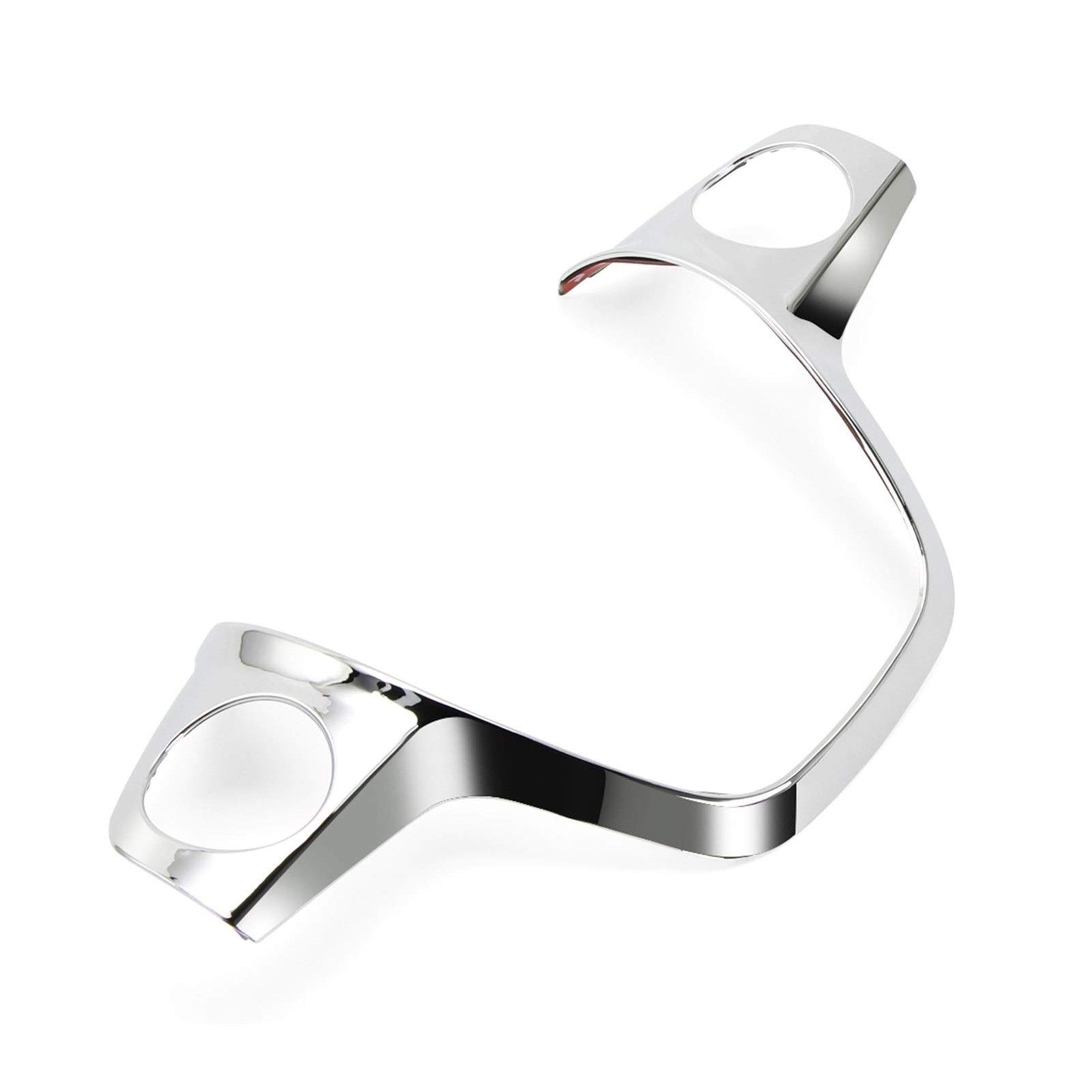 SFUO ABS Chrom-Ordnungs-Lenkrad-Abdeckung Aufkleber Fall fit for Ford Focus 3 Mk3 2012-2014 / Kuga 2013-2015 Zubehör (Color Name : Chrome 1pcs) von SFUO