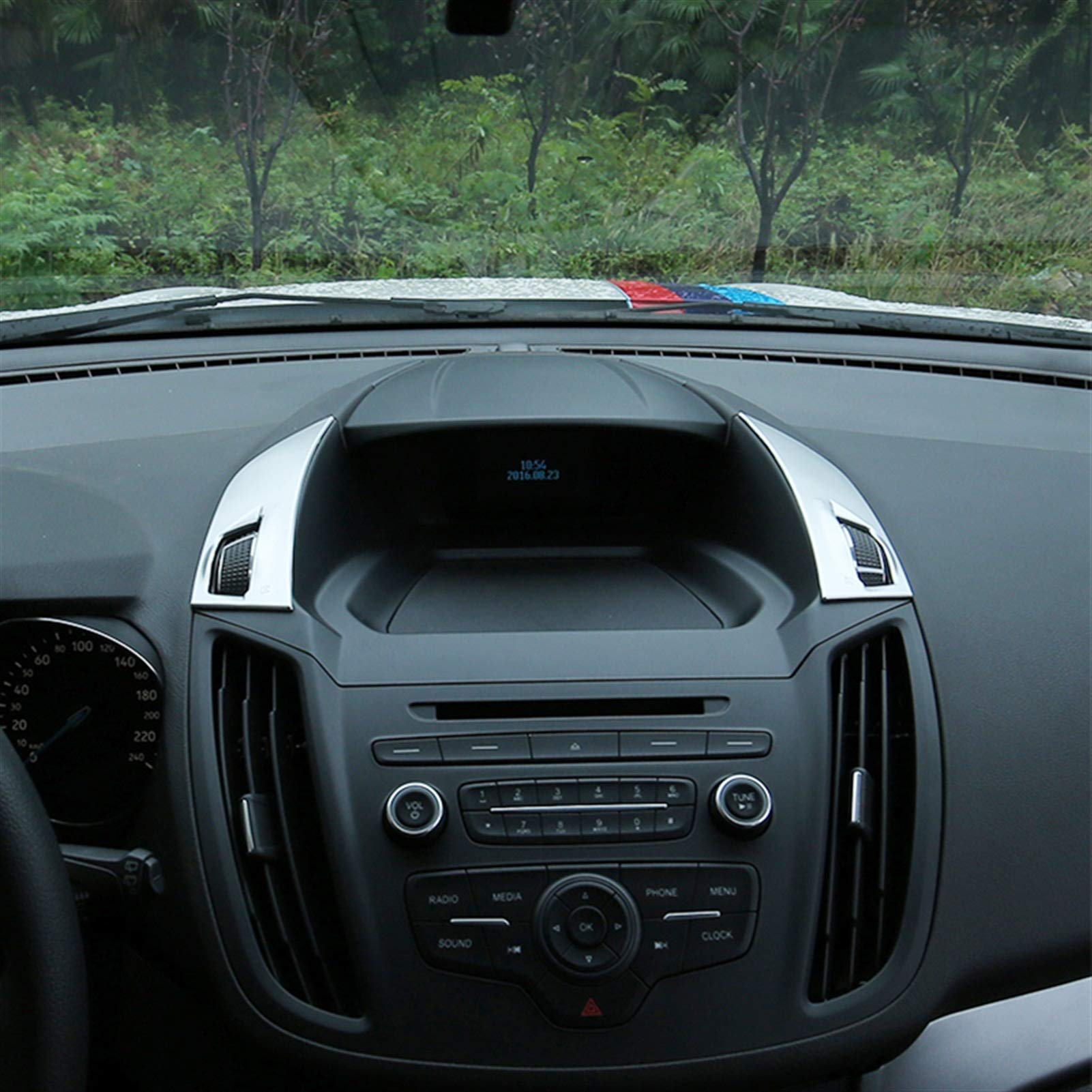 SFUO ABS-Kunststoff Fit für Ford C-Max 2013-2017 Autozubehör Matte Dashboard Klimaanlage Entlüftungsauslass Abdeckung Zierleisten Auto Styling von SFUO