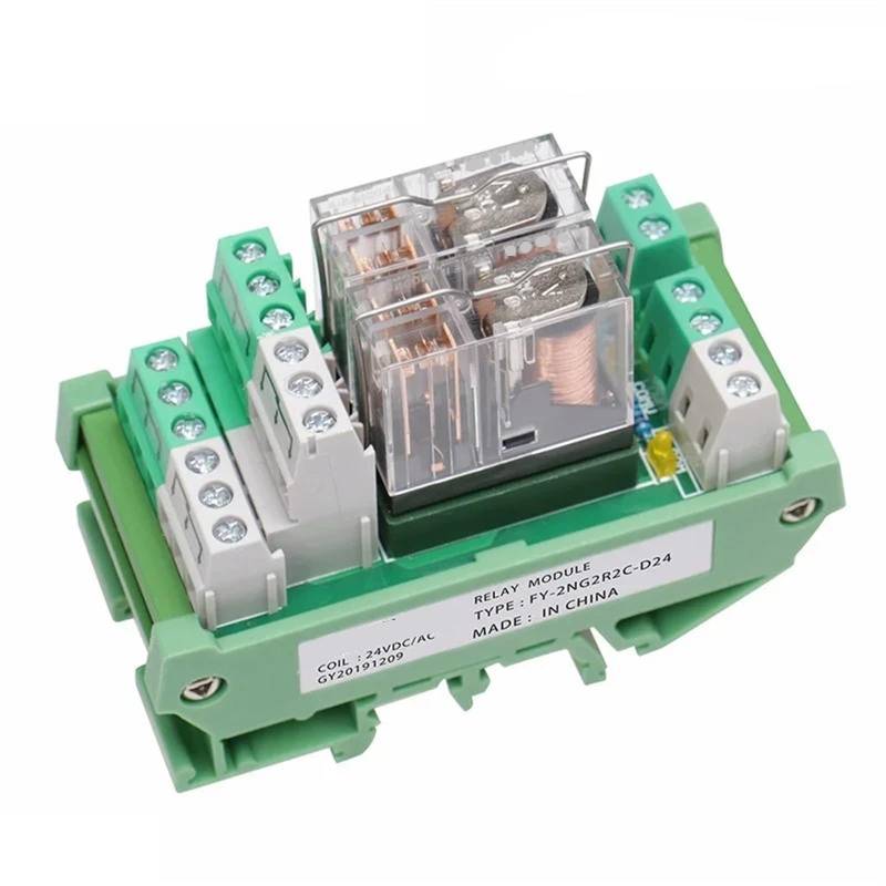 2NG2R 2-Kanal-Relais 2NO 2NC DPDT PLC-RELAIS-Schnittstelle 12 V 24 V AC/DC 1 Stück(2NO2NC-2C-12VACDC) von SFYMORHE