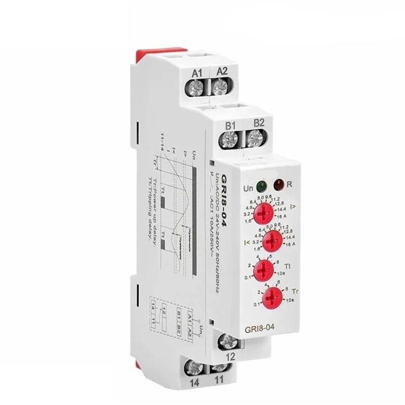 GRI8-03/04 Überstrom- und Unterstrommonitor 0,5 A 1 A 2 A 5 A 8 A 16 A Stromüberwachungsrelais 1 Stück(GRI8-03 Over or Unde,0.2-2A) von SFYMORHE