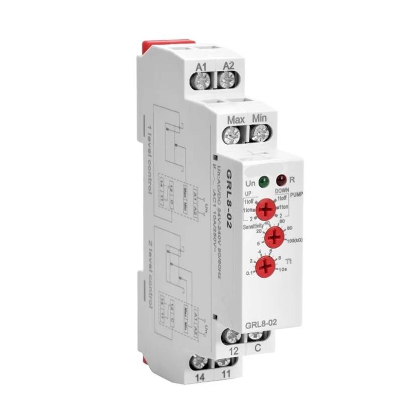 GRL8 Wasserstandsregelungsrelais mit rostfreiem Sensor AC/DC24V-240V Niveaukontrollsensor 1St(GRL8-01 with Sensor) von SFYMORHE
