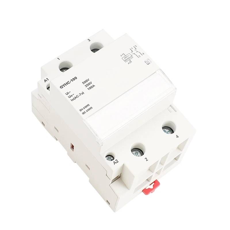 GYHC 2-poliger 100A Modularschütz 2NO 2NC 1NO1NC 220V 110V 24V Automatischer Haushaltsschütz Din-Schienentyp 50/60Hz 1St(2P 100A 2NC 230VAC) von SFYMORHE