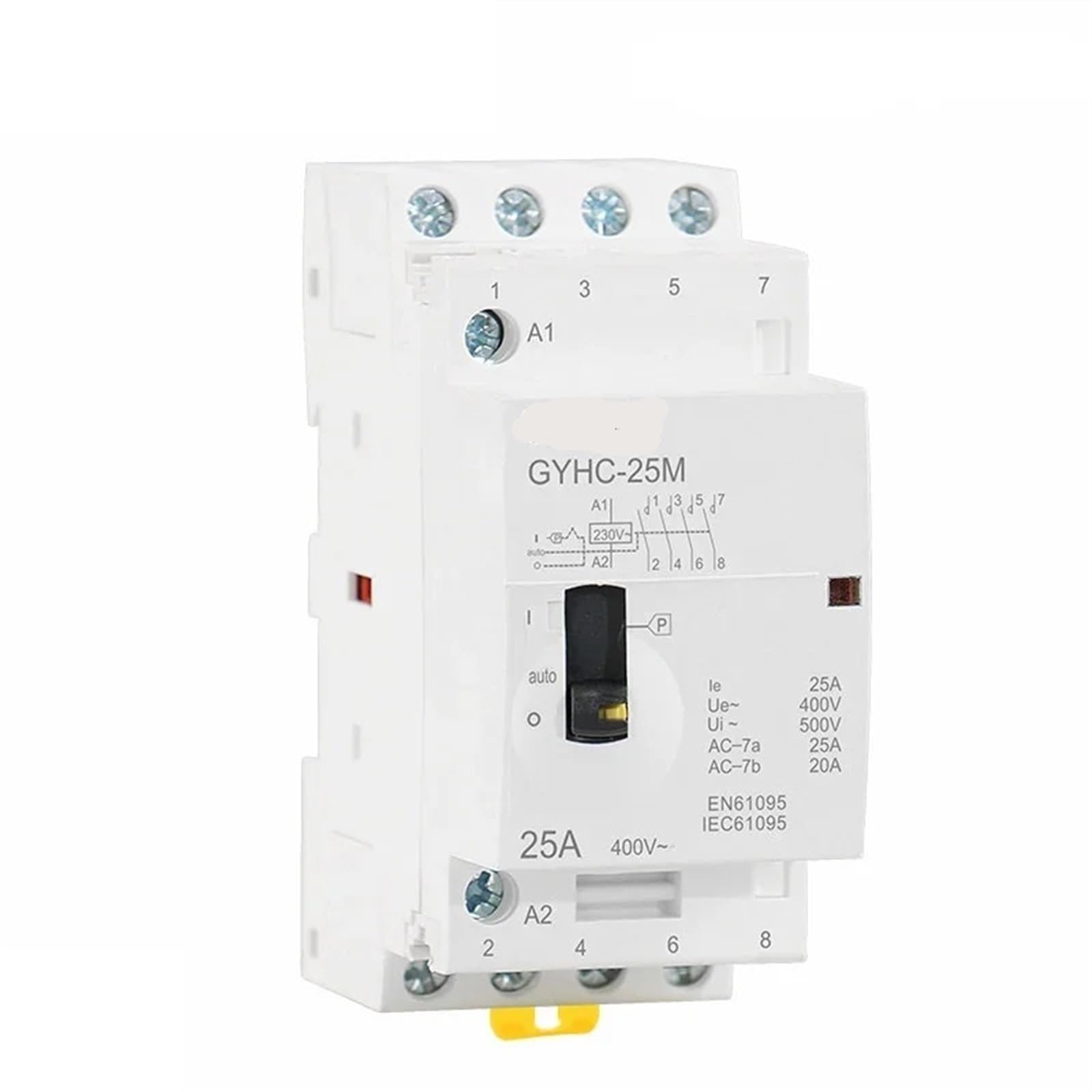 GYHC 4P 25A 4NO oder 2NO2NC 220V/230V 50/60HZ Haushalts AC Modularschütz 1St(4P 25A 2NO2NC 220V) von SFYMORHE