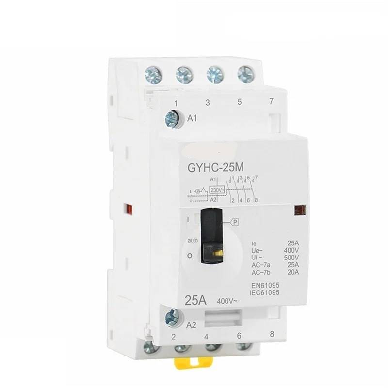 GYHC 4P 25A 4NO oder 2NO2NC 220V/230V 50/60HZ Haushalts AC Modularschütz 1St(4P 25A 2NO2NC 220V) von SFYMORHE