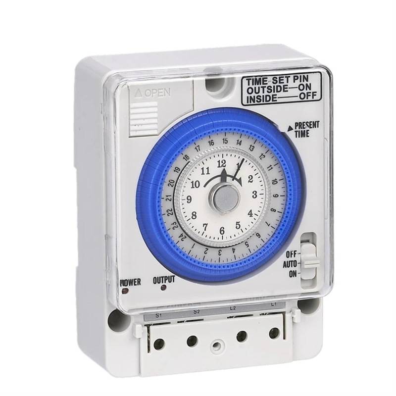 TB388 Nicht Stromausfall 24 Stunden Mechanischer Timer Schalter Mit Batterie 100V-240V 15A Zeit Schaltplan 1Pcs von SFYMORHE