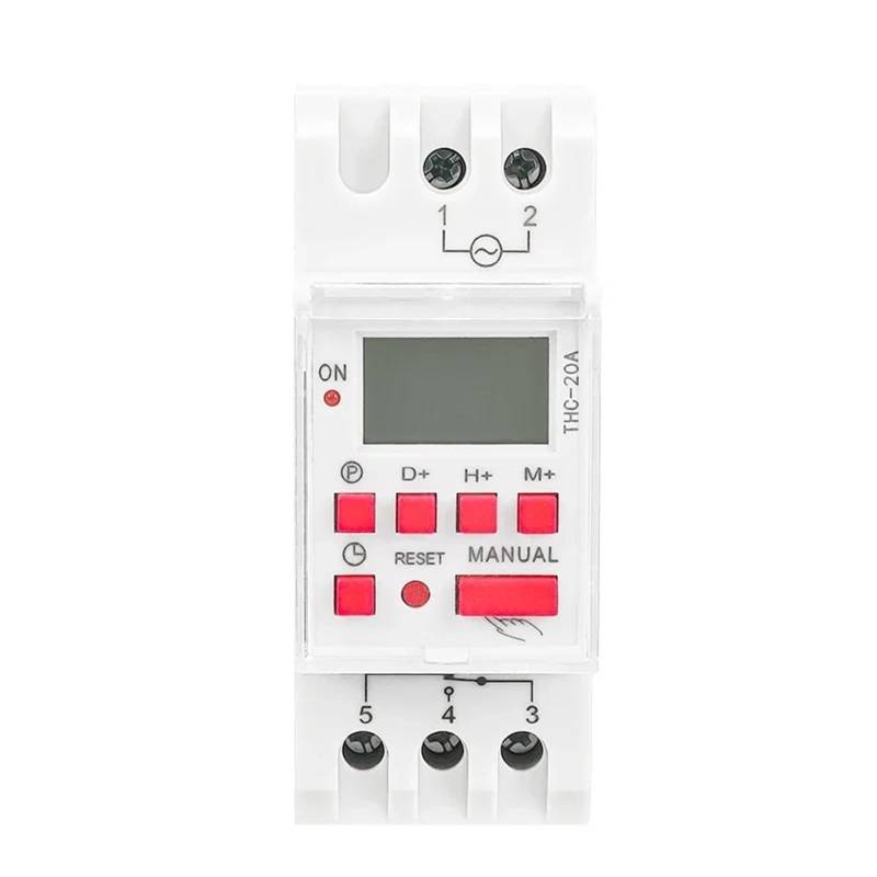 THC-30A 20A 16A Elektrischer digitaler Zeitschalter Programmierbarer AC DC 12V 24V 110V 220V 240V Elektronischer Zeitschalter 1St(THC-20A-ACDC12V) von SFYMORHE