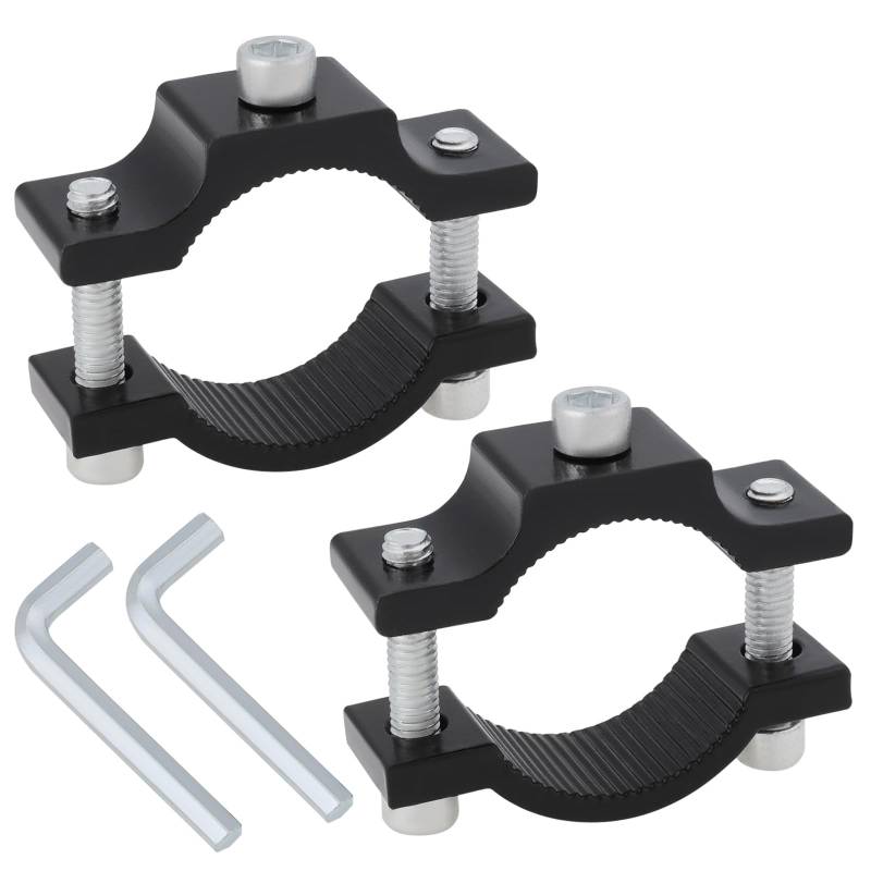SG Store 2 Stück Motorrad Lichthalterungsklemmen Aluminiumlegierung Lichtleistenhalterklemme Passend für 18–35 Mm Durchmesser Motorrad Fahrradrohre Schwarz von SG Store
