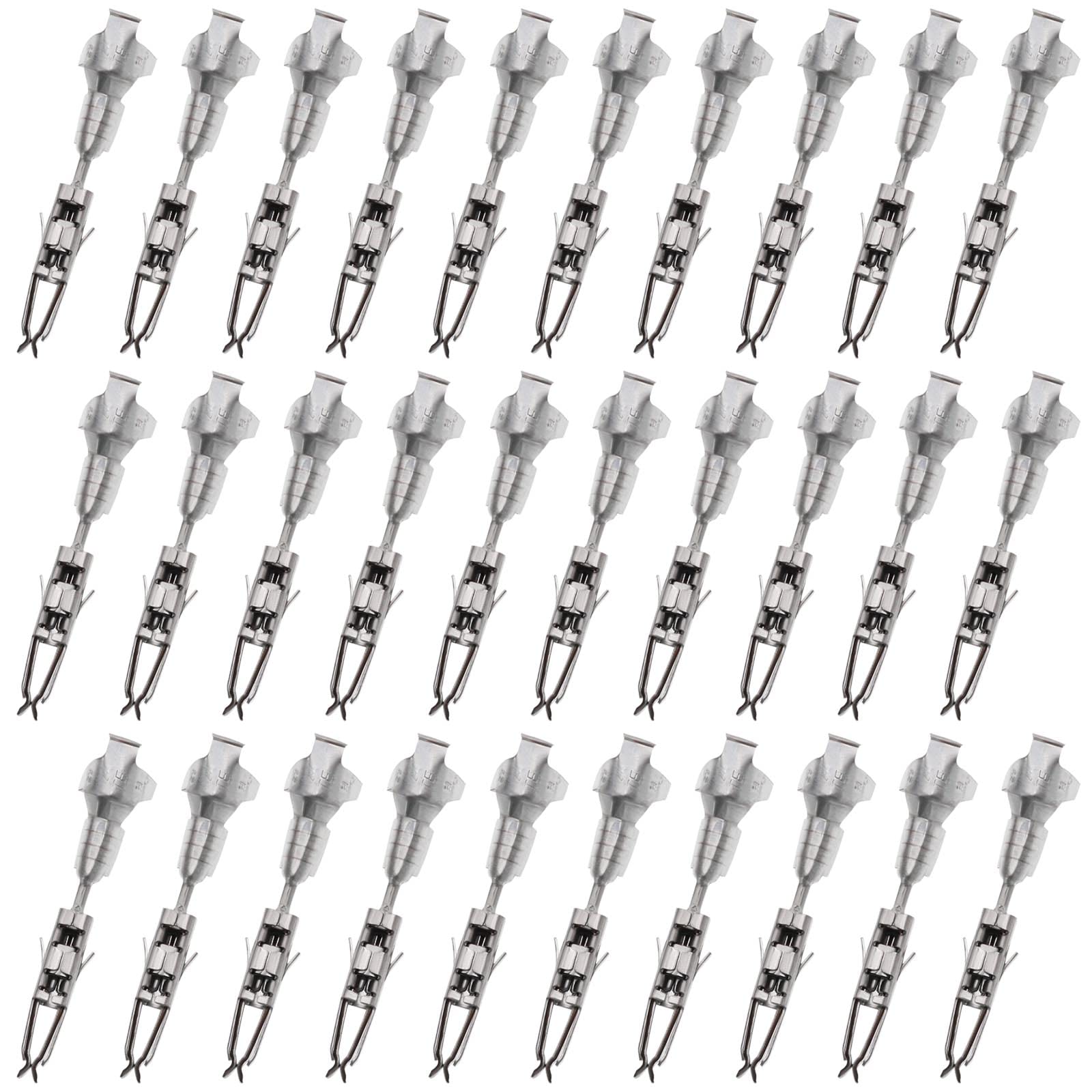SG Store 30 Stück Mini-ISO-Kontakt-Mikro-Timer-Crimp-Buchse für 0,50 mm² – 1,00 mm² Kabelquerschnitt 17–20 AWG Drahtdurchmesser Silber SG Store 30 Stück Mini-ISO-Kontakt-Mikro-Timer-Crimp-Buchse für 0,50 mm² – 1,00 mm² Kabelquerschnitt 17–20 AWG Drahtdurchmesser Silber von SG Store