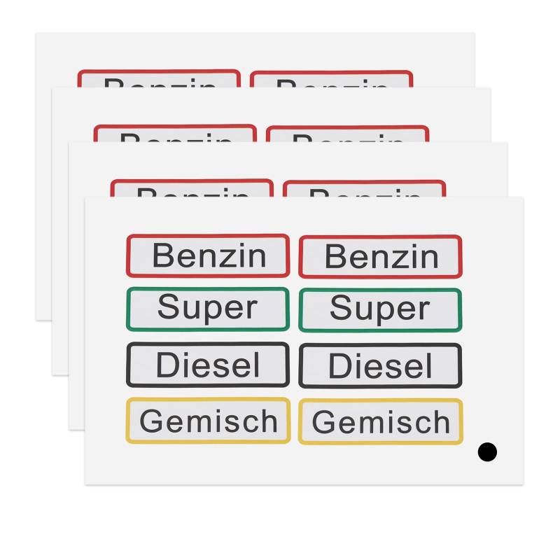 SG Store 32 Stück Kraftstoff Aufkleber, Benzin Super Diesel Gemisch, Öltank-Etiketten, Wasserfest Selbstklebend Hinweismarkierungsaufkleber für Öl-/Dieseltanks Kraftstoffbehälter, 6 X 2 cm von SG Store