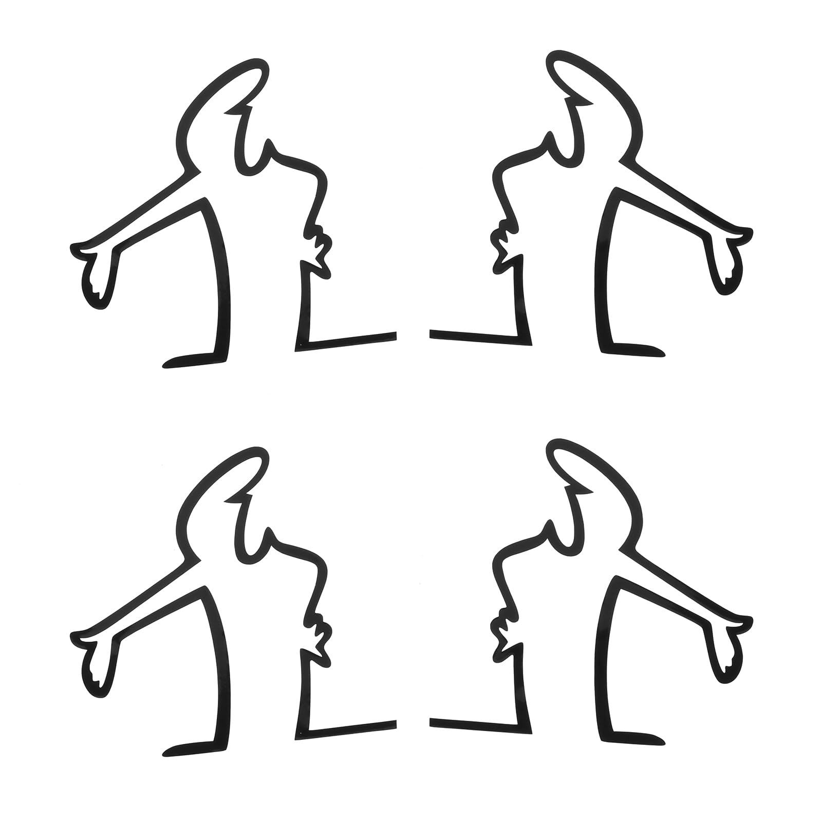 SG Store 4 Stück reflektierende Autolackkratzer-Erinnerungsaufkleber "La Linea" Angry Man Scratch Sticker 8,4 x 8,1 cm zum Aufkleben neben einem Lackkratzer, Schwarz SG Store 4 Stück reflektierende Autolackkratzer-Erinnerungsaufkleber "La Linea" Angry Man Scratch Sticker 8,4 x 8,1 cm zum Aufkleben neben einem Lackkratzer, Schwarz von SG Store