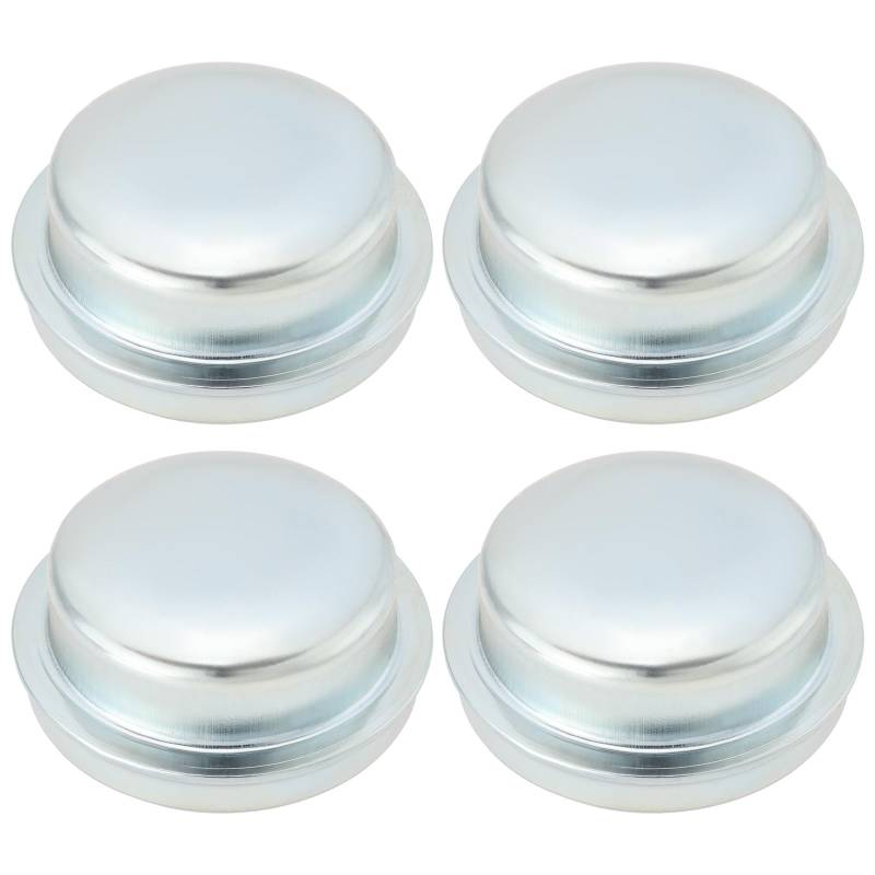 SG Store Anhänger-Radnabenabdeckung, Lager-Staubschutz, kaltgewalzter Stahl, 64 x 28 mm, für Anhängerräder mit Durchmesser von 64 mm, Silber, 4 Stück von SG Store