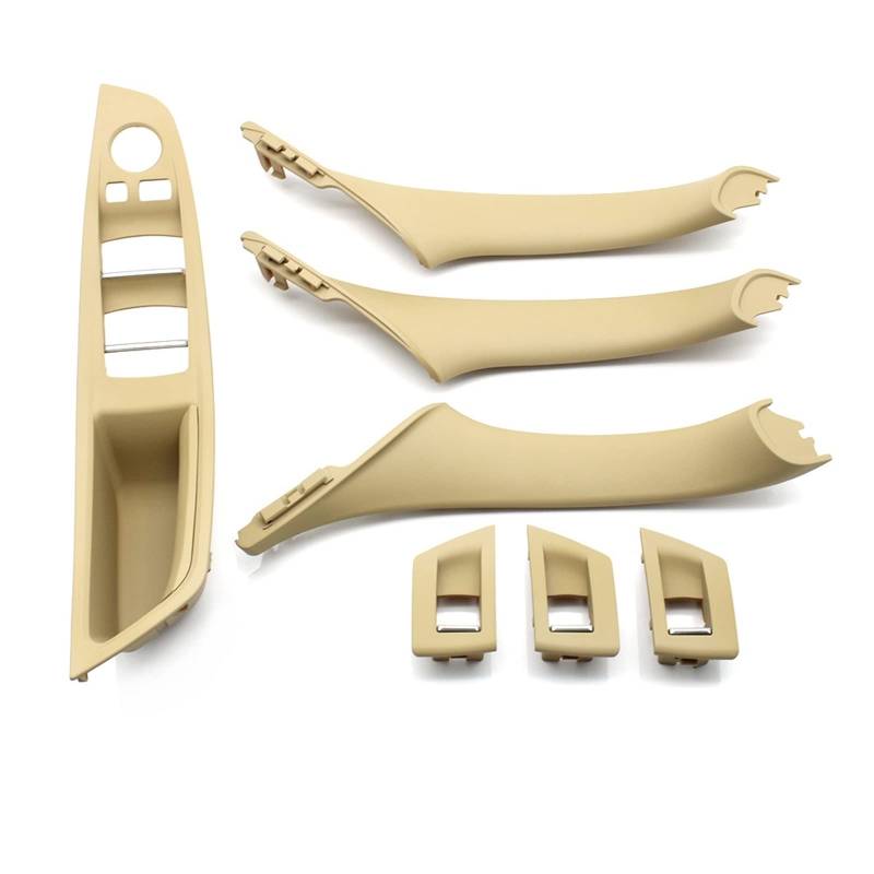 Autotürgriff Für 5 Series F10 F11 520i 523i 525i 528i 530i LHD Auto Innentürgriff Armlehne Panel Pull Trim Cover Set Türgriff(LHD Beige Set) von SGHFUVE