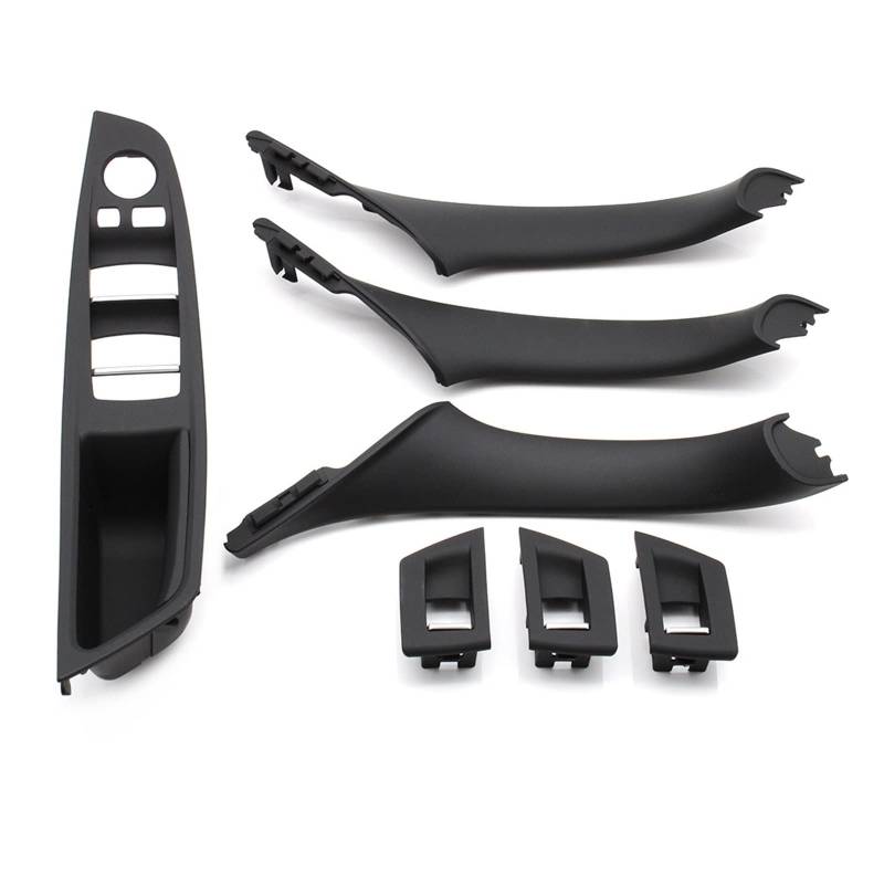 Autotürgriff Für 5 Series F10 F11 520i 523i 525i 528i 530i LHD Auto Innentürgriff Armlehne Panel Pull Trim Cover Set Türgriff(LHD Black Set) von SGHFUVE