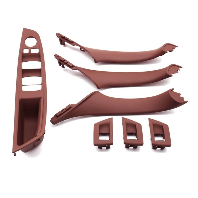 Autotürgriff Für 5 Series F10 F11 520i 523i 525i 528i 530i LHD Auto Innentürgriff Armlehne Panel Pull Trim Cover Set Türgriff(LHD Redbrown Set) von SGHFUVE