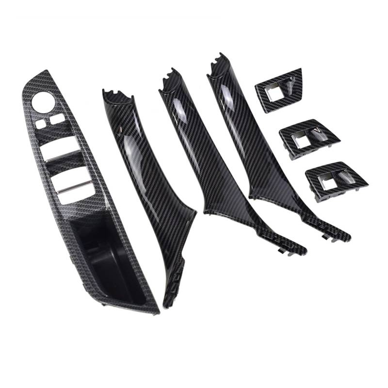 Autotürgriff Für 5 Series F10 F11 523i 525i 528i 535i 520i Verbesserte Innentür Armlehne Fenster Schalter Panel Pull Griff Set Türgriff(Carbon-7pcs) von SGHFUVE