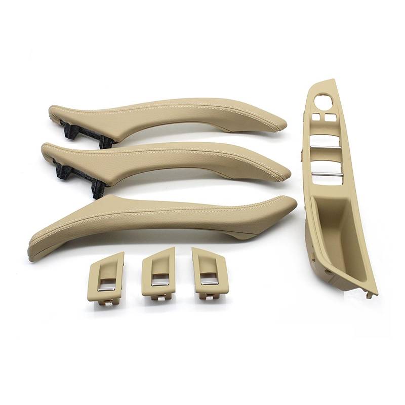 Autotürgriff Für 5 Series F10 F11 530 523i 525i 528i Rechtslenker RHD Beige Schwarz Auto Innentürgriff Montage 7-teiliges Set Türgriff(Model A Beige) von SGHFUVE