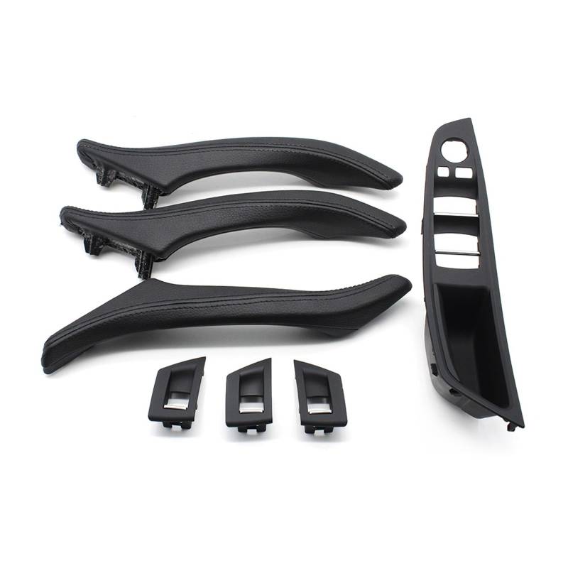 Autotürgriff Für 5 Series F10 F11 530 523i 525i 528i Rechtslenker RHD Beige Schwarz Auto Innentürgriff Montage 7-teiliges Set Türgriff(Model A Black) von SGHFUVE