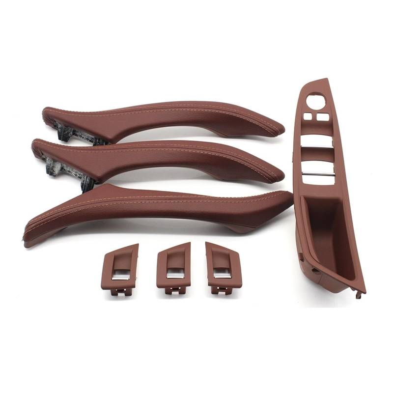 Autotürgriff Für 5 Series F10 F11 530 523i 525i 528i Rechtslenker RHD Beige Schwarz Auto Innentürgriff Montage 7-teiliges Set Türgriff(Model A Redbrown) von SGHFUVE