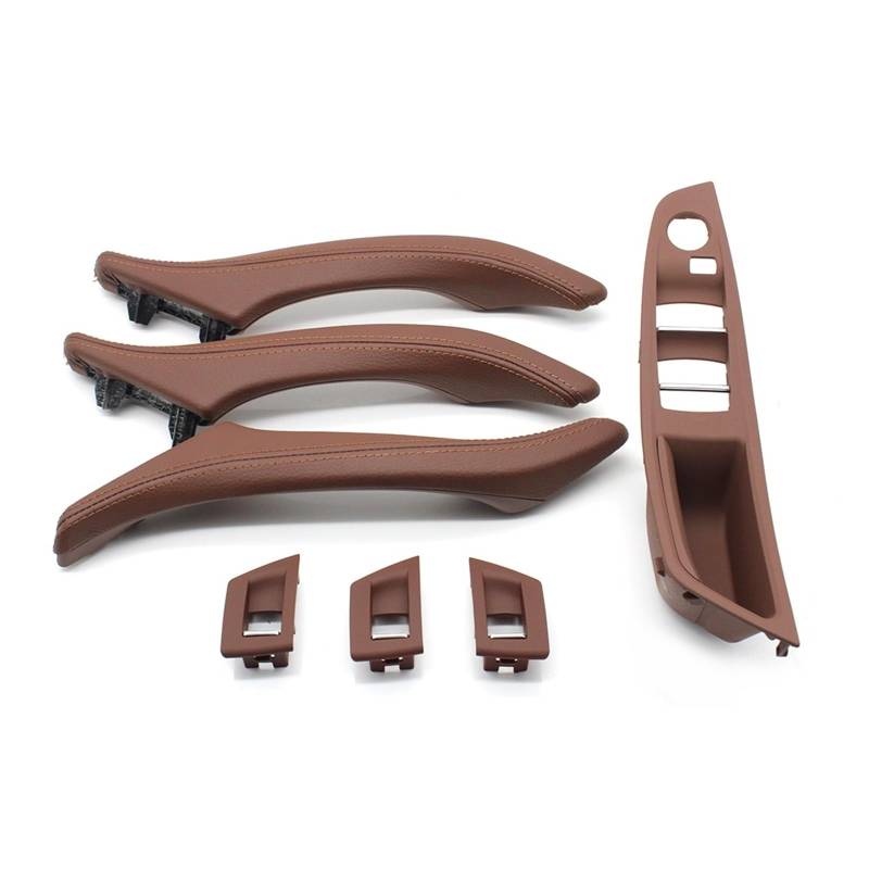 Autotürgriff Für 5 Series F10 F11 530 523i 525i 528i Rechtslenker RHD Beige Schwarz Auto Innentürgriff Montage 7-teiliges Set Türgriff(Model B Brown) von SGHFUVE
