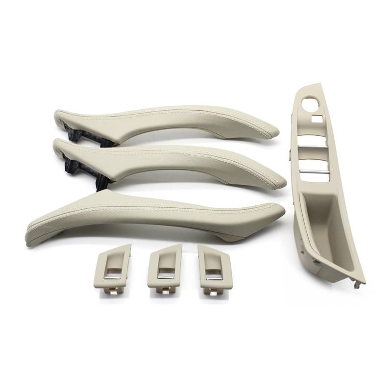 Autotürgriff Für 5 Series F10 F11 530 523i 525i 528i Rechtslenker RHD Beige Schwarz Auto Innentürgriff Montage 7-teiliges Set Türgriff(Model B Oyster) von SGHFUVE