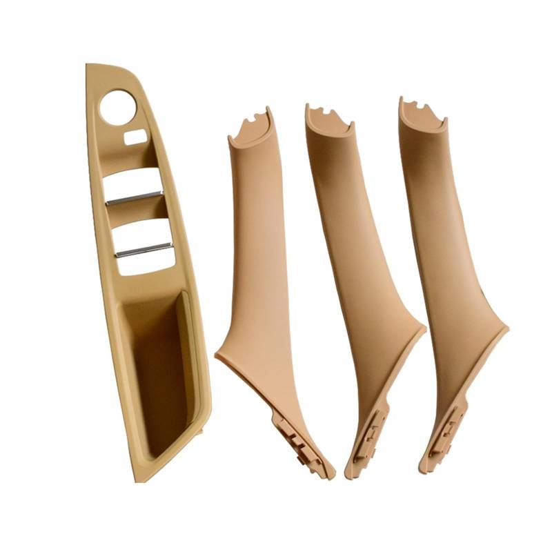 Autotürgriff Für 5 Series F10 F11 Auto Linkslenker LHD Innentürgriff-Panel-Abdeckung Beige Schwarz Rot-Braun Beige Weiß Türgriff(Beige-4Pcs) von SGHFUVE