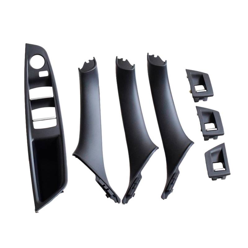 Autotürgriff Für 5 Series F10 F11 Auto Linkslenker LHD Innentürgriff-Panel-Abdeckung Beige Schwarz Rot-Braun Beige Weiß Türgriff(Black-7Pcs) von SGHFUVE