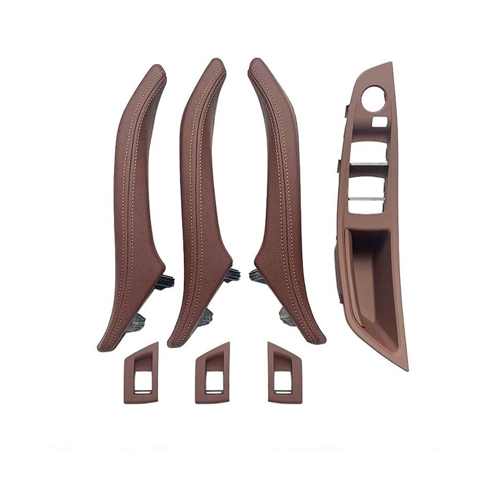 Autotürgriff Für 5 Series F10 F11 F18 520i 523i 525i 528i 535i RHD Auto Links Rechts Innen Tür Armlehne Griff Montage 7PCS Set Türgriff(RHD Red Brown) von SGHFUVE