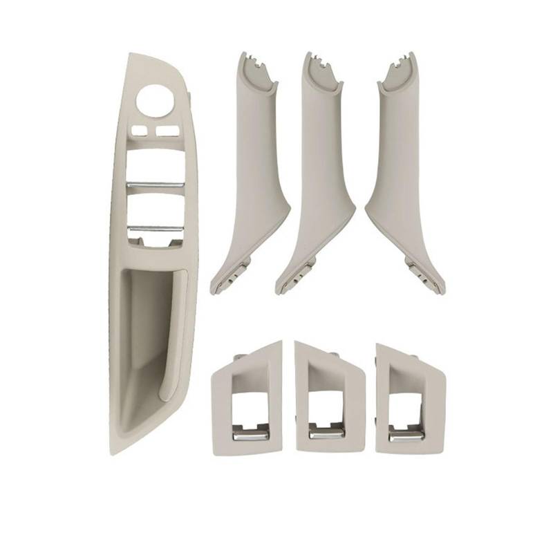 Autotürgriff Für 5 Series F10 F11 F18 520i 528i 535i 523i 525i 7PCS Innentür Armlehne Fenster Schalter Panel Pull Griff Set Türgriff(Beige White) von SGHFUVE