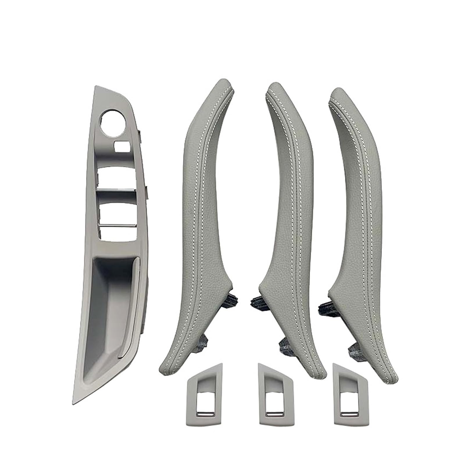 Autotürgriff Für 5 Series F10 F11 F18 528i 535i 520i 523i 525i LHD RHD Armlehne Innen Leder Türgriff Montage 7PCS Set Türgriff(LHD Gray) von SGHFUVE