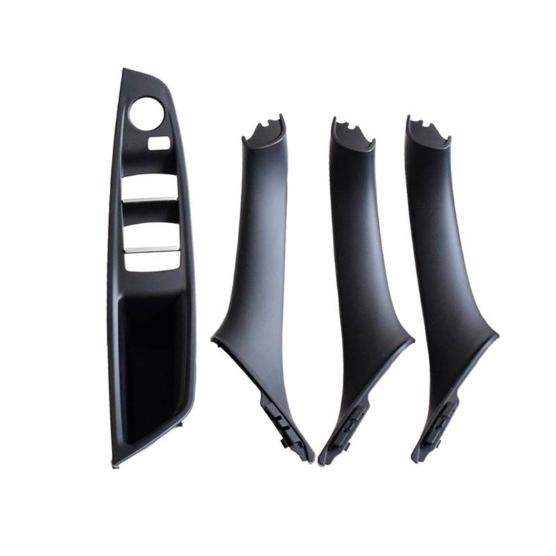 Autotürgriff Für 5 Series F11 F10 Auto Linkslenker LHD Innentürgriff-Panel-Abdeckung Beige Schwarz Rot-Braun Beige Weiß Türgriff(Black-4Pcs) von SGHFUVE