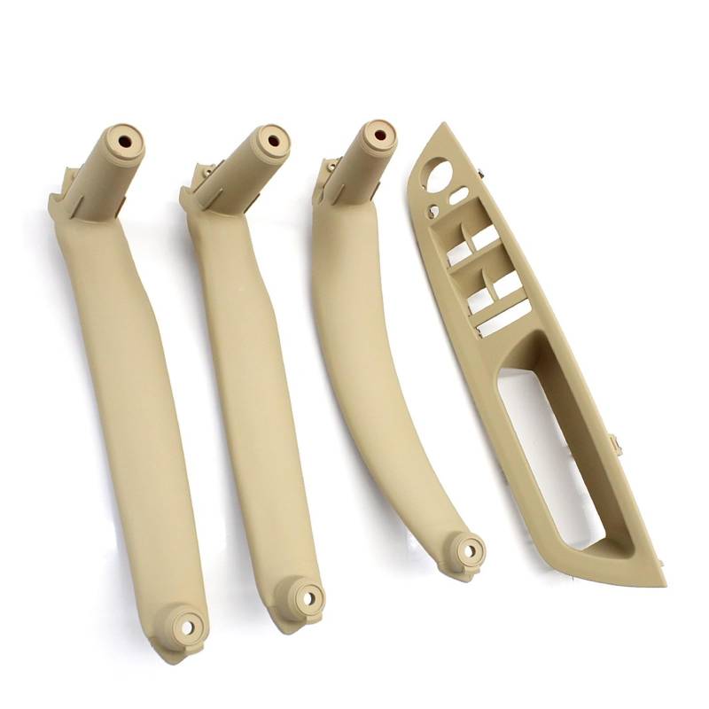 Autotürgriff Für E70 E71 X5 X6 E72 2007-2014 LHD RHD 4 Stücke Set Tür Fenster Schalter Panel Armlehne Ziehen Griff Abdeckung Trim Türgriff(RHD Beige Set) von SGHFUVE