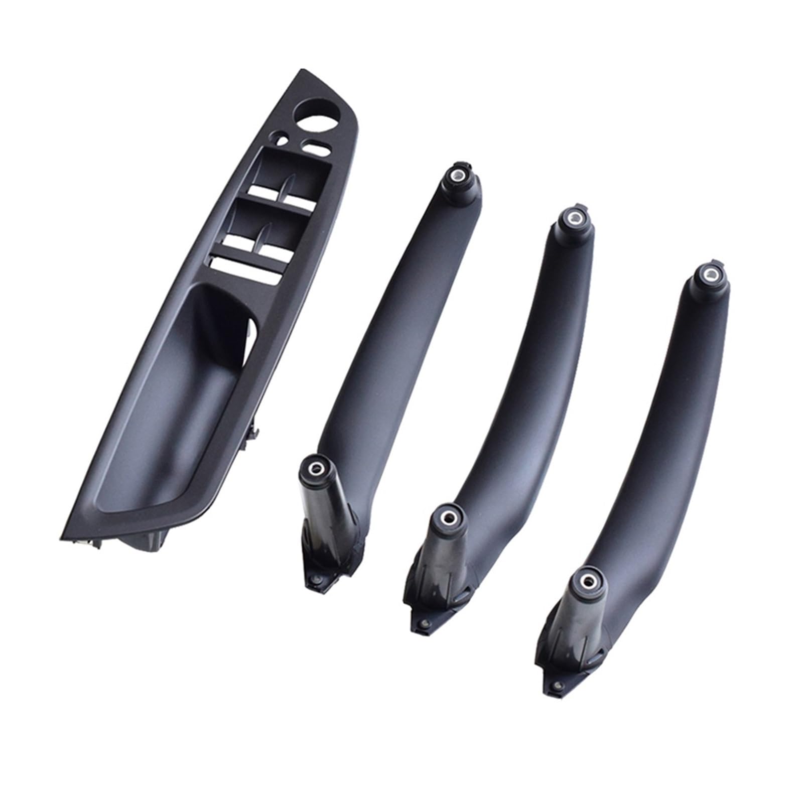 Autotürgriff Für E72 X5 X6 E70 E71 2007-2014 Auto Innen Tür Griff Inneren Panel Pull Trim Abdeckung Armlehne Carbon Faser Türgriff(LHD Black 4Pcs) von SGHFUVE