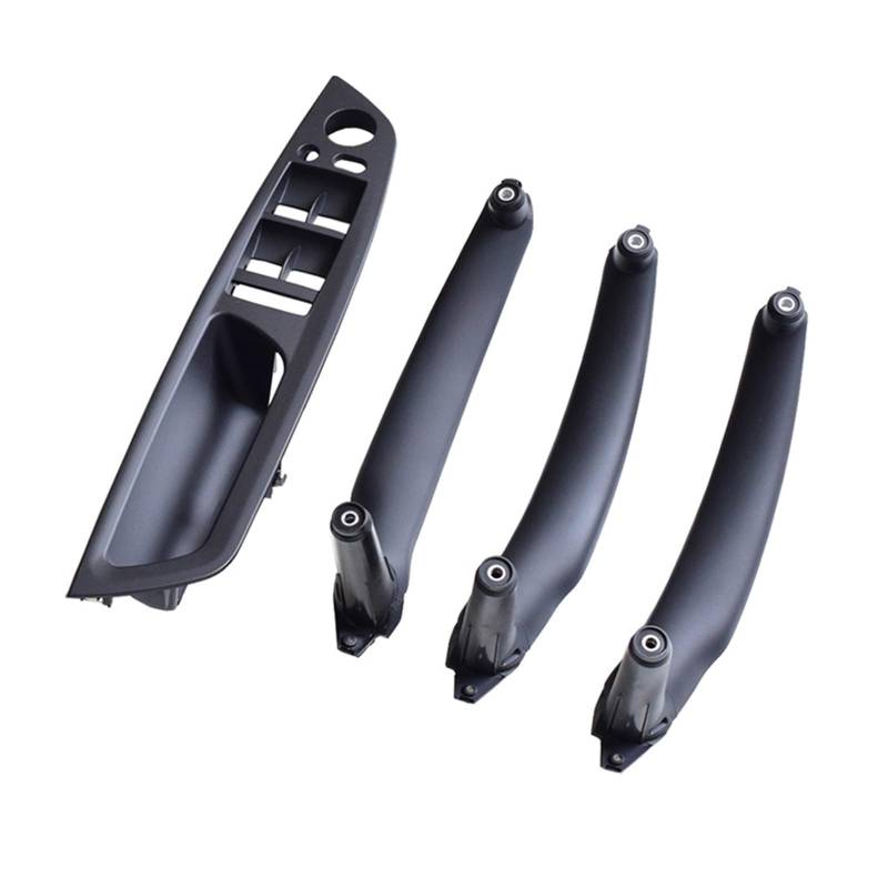 Autotürgriff Für E72 X5 X6 E70 E71 2007-2014 Auto Innen Tür Griff Inneren Panel Pull Trim Abdeckung Armlehne Carbon Faser Türgriff(LHD Black 4Pcs) von SGHFUVE