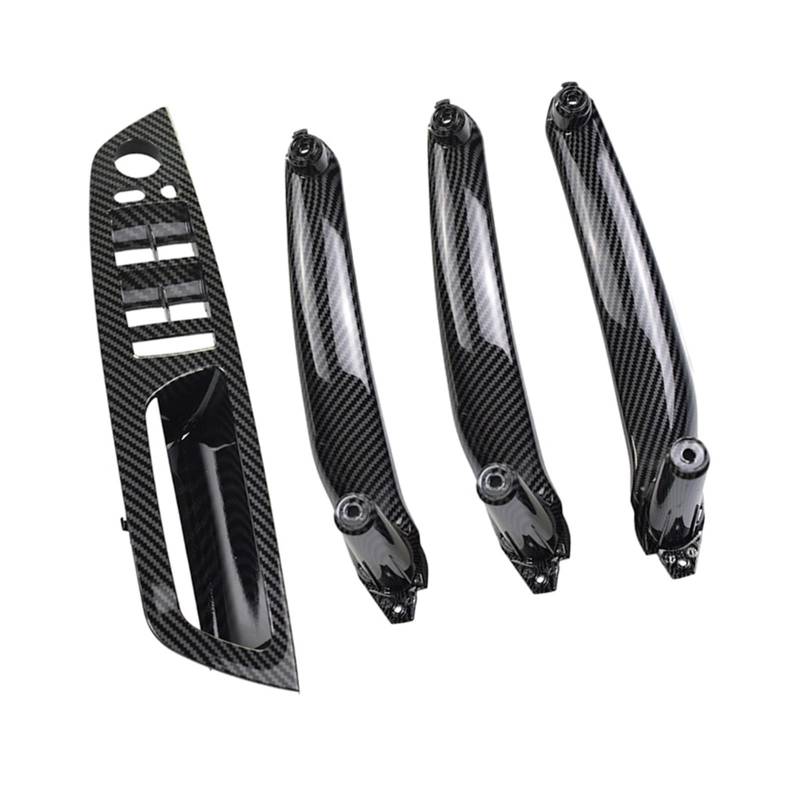 Autotürgriff Für E72 X5 X6 E70 E71 2007-2014 Auto Innen Tür Griff Inneren Panel Pull Trim Abdeckung Armlehne Carbon Faser Türgriff(RHD Carbon 4Pcs) von SGHFUVE