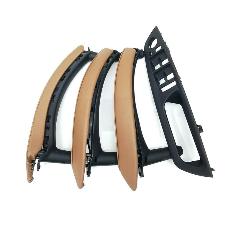 Autotürgriff Für X5 X6 E70 E71 E72 2007-2014 2009 2010 RHD Rechter Fahrer Innenraum Tür Armlehne Pull Griff Voll Set Türgriff(RHD Brown 7pcs) von SGHFUVE